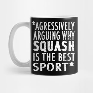 Squash sport saying double hall squash racket Mug